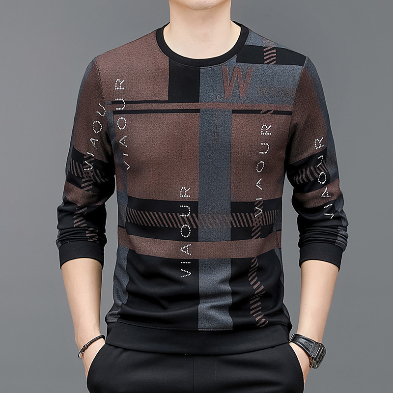 New Men's Round Neck Korean Style Breathable Fashion Casual Long Sleeve T-Shirts And Sweaters For Young And Middle-aged Men - Image 7