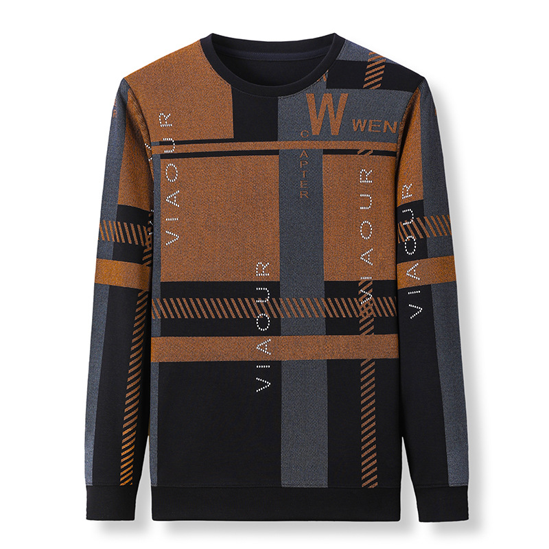 New Men's Round Neck Korean Style Breathable Fashion Casual Long Sleeve T-Shirts And Sweaters For Young And Middle-aged Men - Image 4